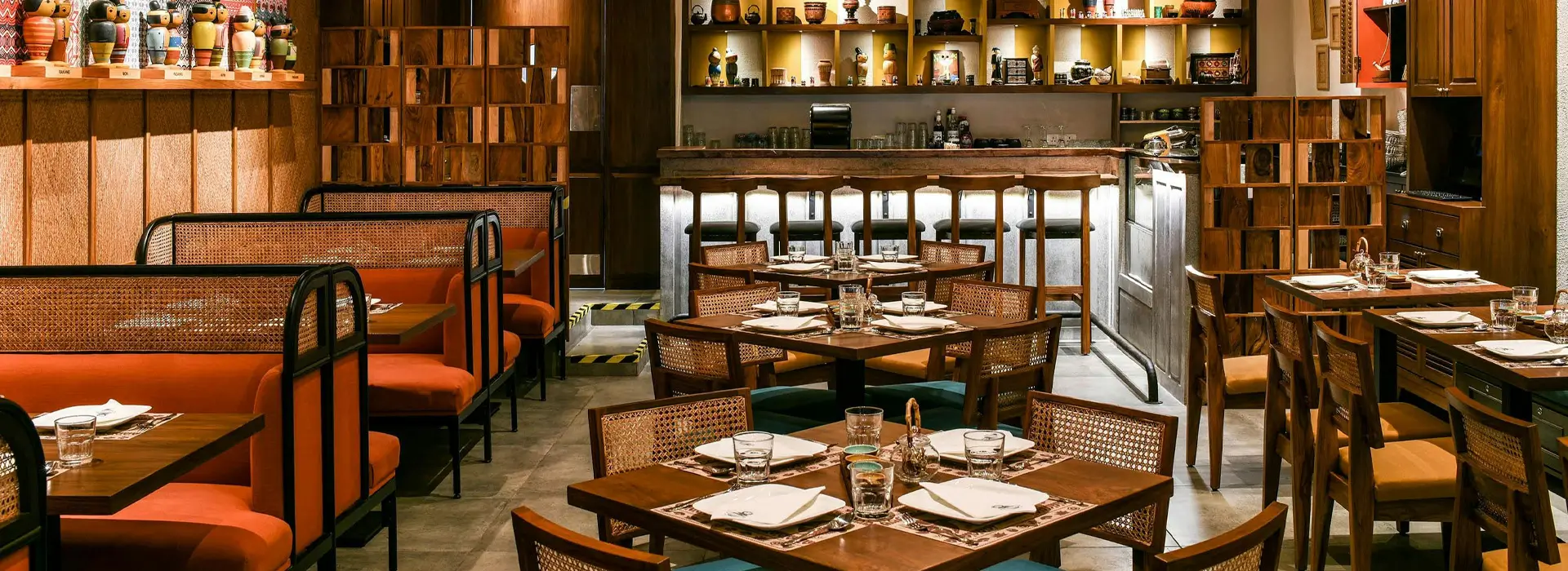 Retro Family Diner with Large Men