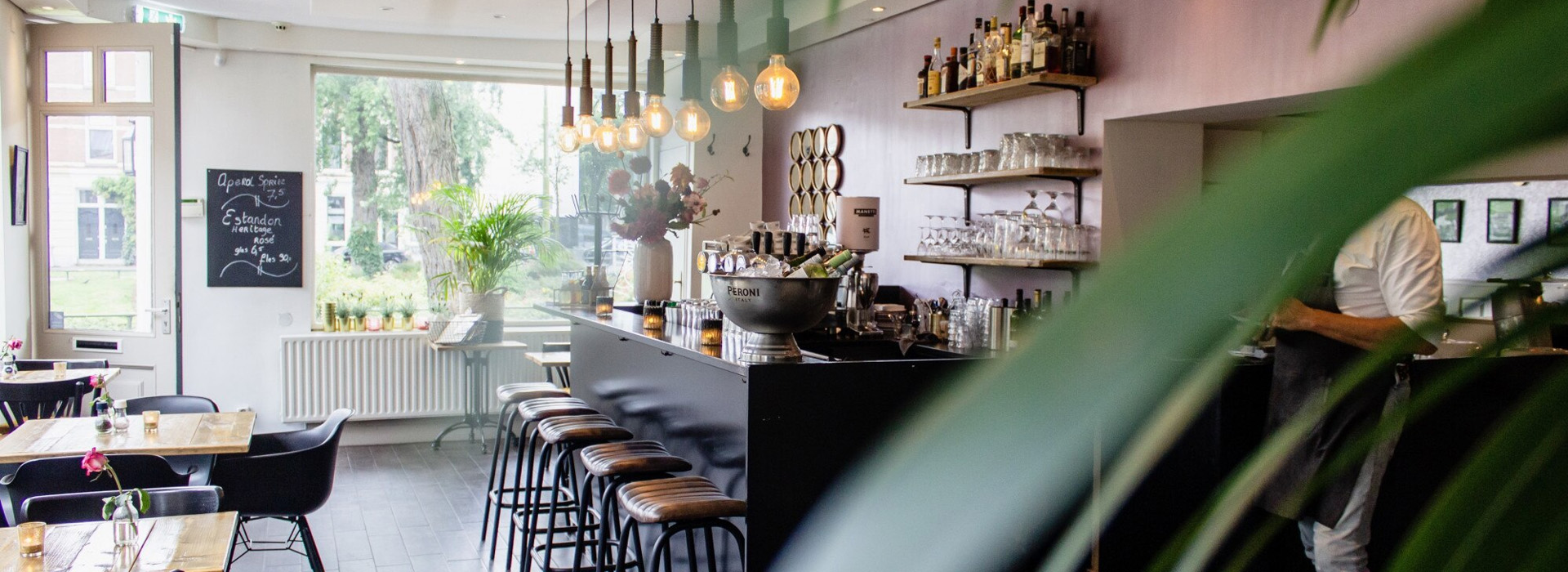 Cozy cafe with artisan coffee